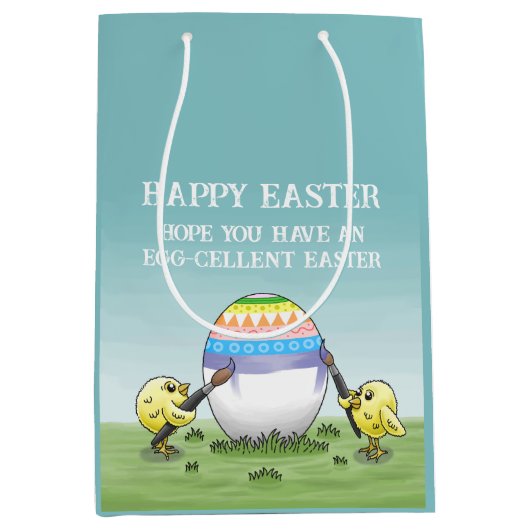 Paas Kuikens Ei-xellent Pasen Medium Cadeauzakje (Voorkant)