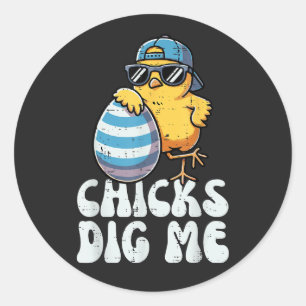 Paas Kuikens Vinden Me Een Cute Ei Ronde Sticker