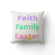 Paas kussen 'Faith & Joy' – 'Faith Family Easter'