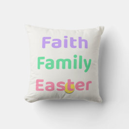 Paas kussen 'Faith & Joy' – 'Faith Family Easter'