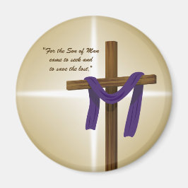 Paas Lent Kruis Paars Kleed Resurrection Day Magneet