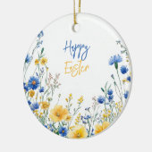 Paas lente bloemen keramisch ornament (Links)
