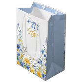 Paas lente bloemen op middelgrote cadeautas (Voorkant Gekanteld)