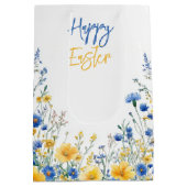 Paas lente bloemen op middelgrote cadeautas (Achterkant)