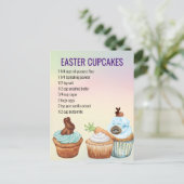 Paas lente cupcake recept   briefkaart (Staand voorkant)
