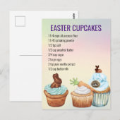 Paas lente cupcake recept   briefkaart (Voorkant / Achterkant)