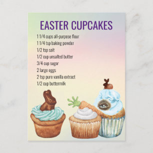 Paas lente cupcake recept   briefkaart