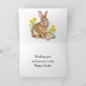 Paas lente geruit feestdagen kaart (Binnen)