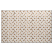Paas lente haas konijnen en wortels op beige stof (Yard (91,4 cm))