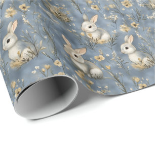 Paas lente konijn cadeaupapier