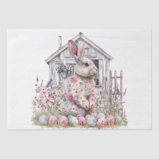 Paas lente konijn tissuepapier (Voorkant)
