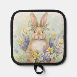 Paas leuk konijn bloem pot holder pannenlap