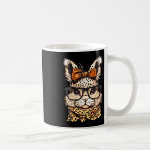 Paas Luipaardprint Glazen Konijn Print Koffiemok