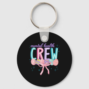 Paas Mentale Gezondheid Crew Coquette Strik Pasen Sleutelhanger