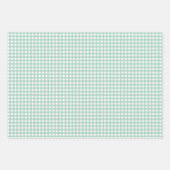 Paas Mint Groen Ginham Inpakpapier Vel (Voorkant)