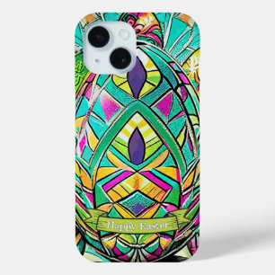 Paas Motief Kleurige Cartoon met Paaseieren 9073 iPhone 15 Case