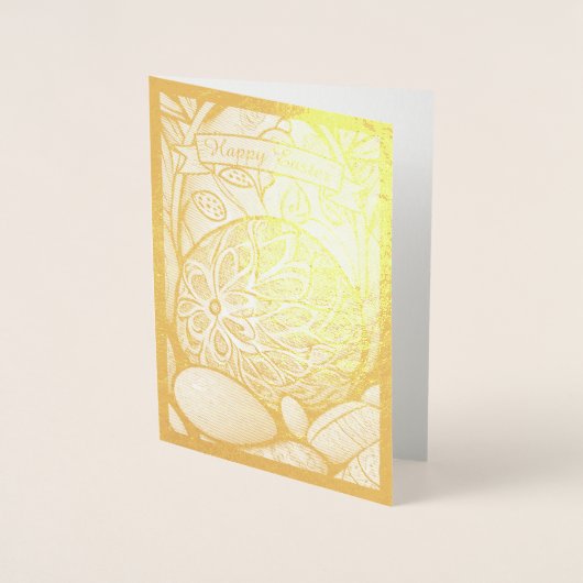 Paas-motief zwart-wit cartoon met paaseieren 97330 folie kaarten (Voorkant)