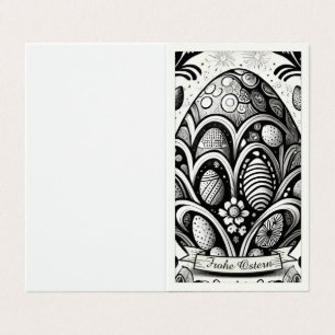 Paas motiv monochroom Cartoon met paaseieren 10756 Kaart
