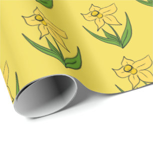 Paas Narcissen Zonnig Geel Cadeaupapier