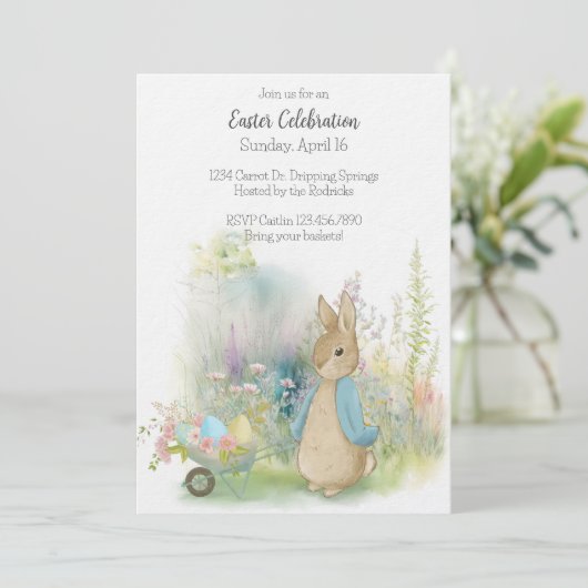 Paas Paashaas Konijn Kaart (Staand voorkant)