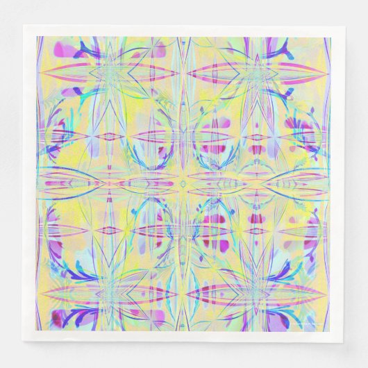 Paas Pastel Abstract Feest Papieren Servetten (Voorkant)