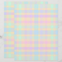 Paas Pastel Plaid 2-zijdig scrapbookpapier