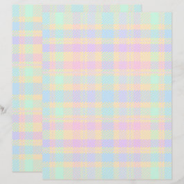 Paas Pastel Plaid 2-zijdig scrapbookpapier