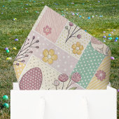 Paas Patchwork Pastel Konijnen Eieren en Gingham Tissuepapier