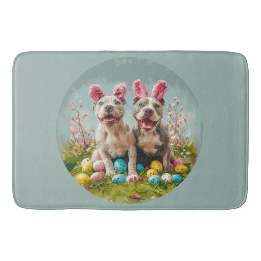 Paas Pit Bull Honden Badmat (Voorkant)