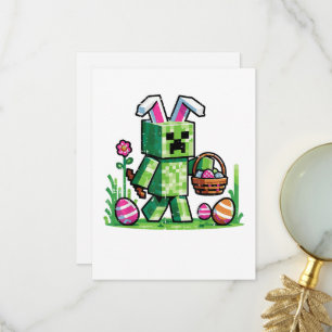 Paas Pixel Gaming Bunny Eieren Jagen Bedankkaart