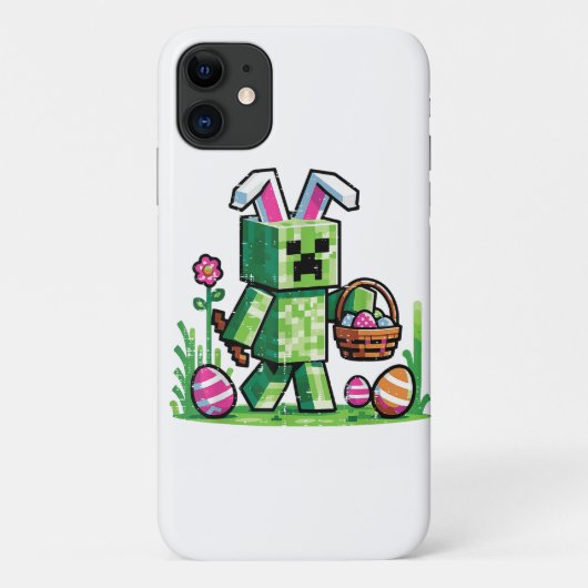 Paas Pixel Gaming Konijn Eieren Jagen Case-Mate iPhone Case (Achterkant)