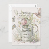 Paas Potluck Brunch Paaseierenjacht Uitnodiging (Voorkant / Achterkant)