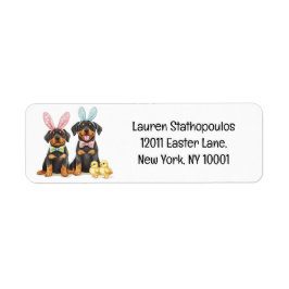 Paas Rottweiler Honden Bunny Ears Etiket