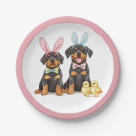 Paas Rottweiler Honden Bunny Ears Papieren Bordje