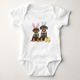 Paas Rottweiler Honden Bunny Ears Romper