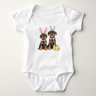 Paas Rottweiler Honden Bunny Ears Romper