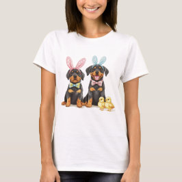 Paas Rottweiler Honden Bunny Ears T-shirt