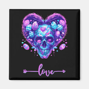 Paas Roze Schedel Snoep Love Rock voor mannen Vrou Magneet