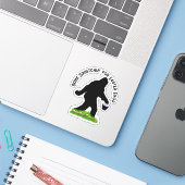 Paas Sasquatch  Sticker (Laptop met iPhone)
