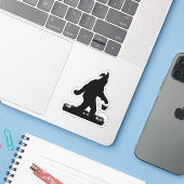 Paas Sasquatch Sticker (Laptop met iPhone)