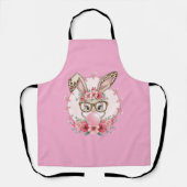 Paas Schattige Bloemen Bunny Luipaard Gift Schort (Voorkant)