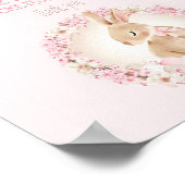 Paas Schattige Roze Baby shower Luier Raffle Sign Poster (Hoek)