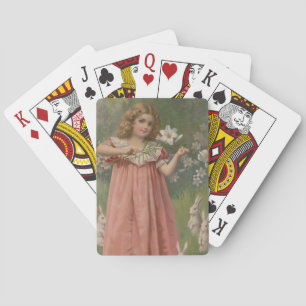 Paas schoonheden, Vintage Illustratie, 1898 Pokerkaarten