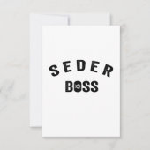 Paas Seder Baas Mijn Regels Joods Grappig Cadeau  Bedankkaart (Voorkant)