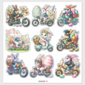 Paas Set 1 van Biker Bunnies Sticker (Vel)