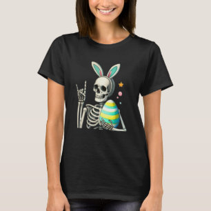 Paas Skelet Konijn Rots Hand Rocker Jongens Kinder T-shirt