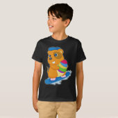Paas-sneeuwboard voor hamsters t-shirt (Voorkant volledig)