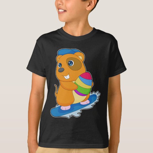 Paas-sneeuwboard voor hamsters t-shirt (Voorkant)