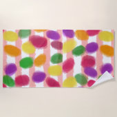 Paas Snoepjes Roze Strepen Strandlaken (Voorkant)