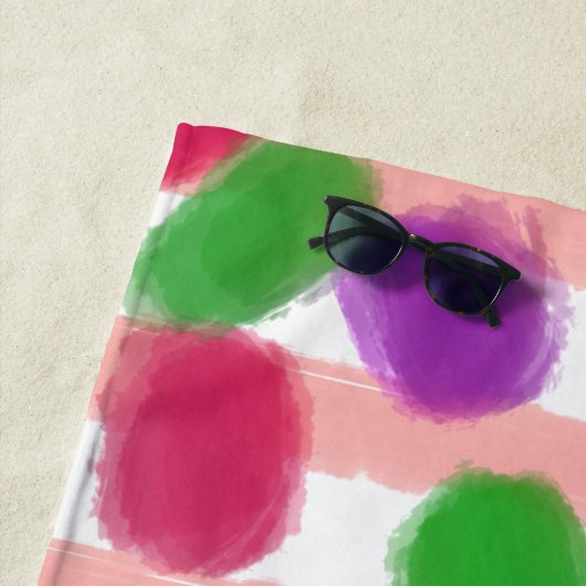 Paas Snoepjes Roze Strepen Strandlaken (In situ)